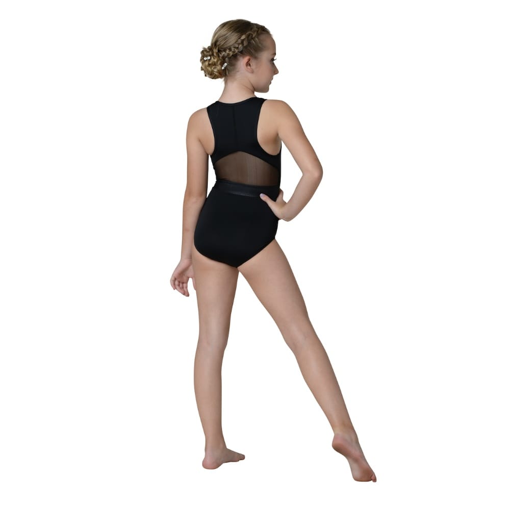 Danshuz 22117C Kinsley Zip Front Leotard - Girls By Danshuz Canada - 12 - 14 / Black