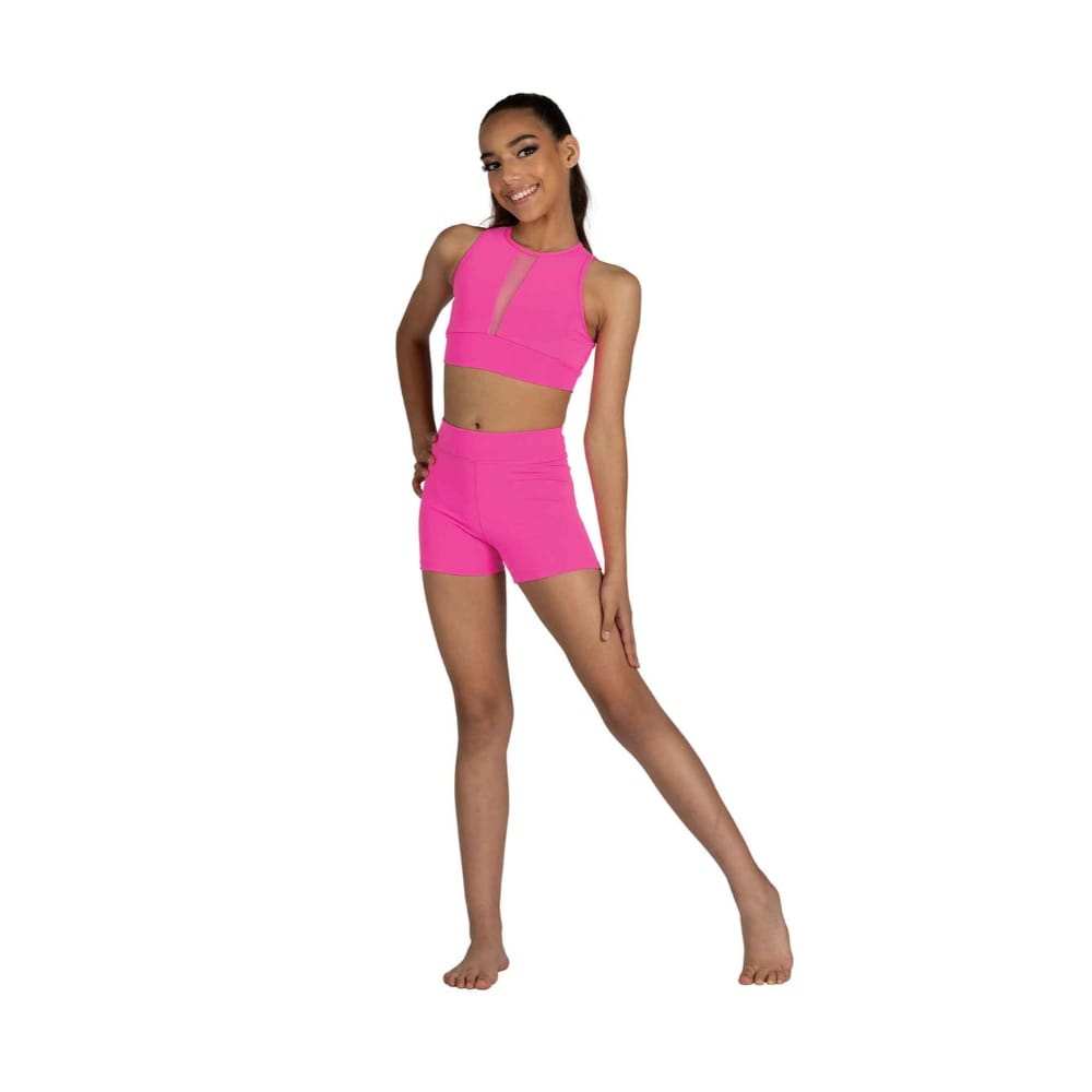 Danshuz 22406C Pink Lee High Waist Booty Shorts - Girls By Danshuz Canada -