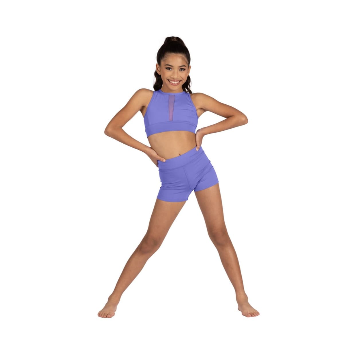 Danshuz 25301C Lavender V-Mesh Top - Girls By Danshuz Canada -
