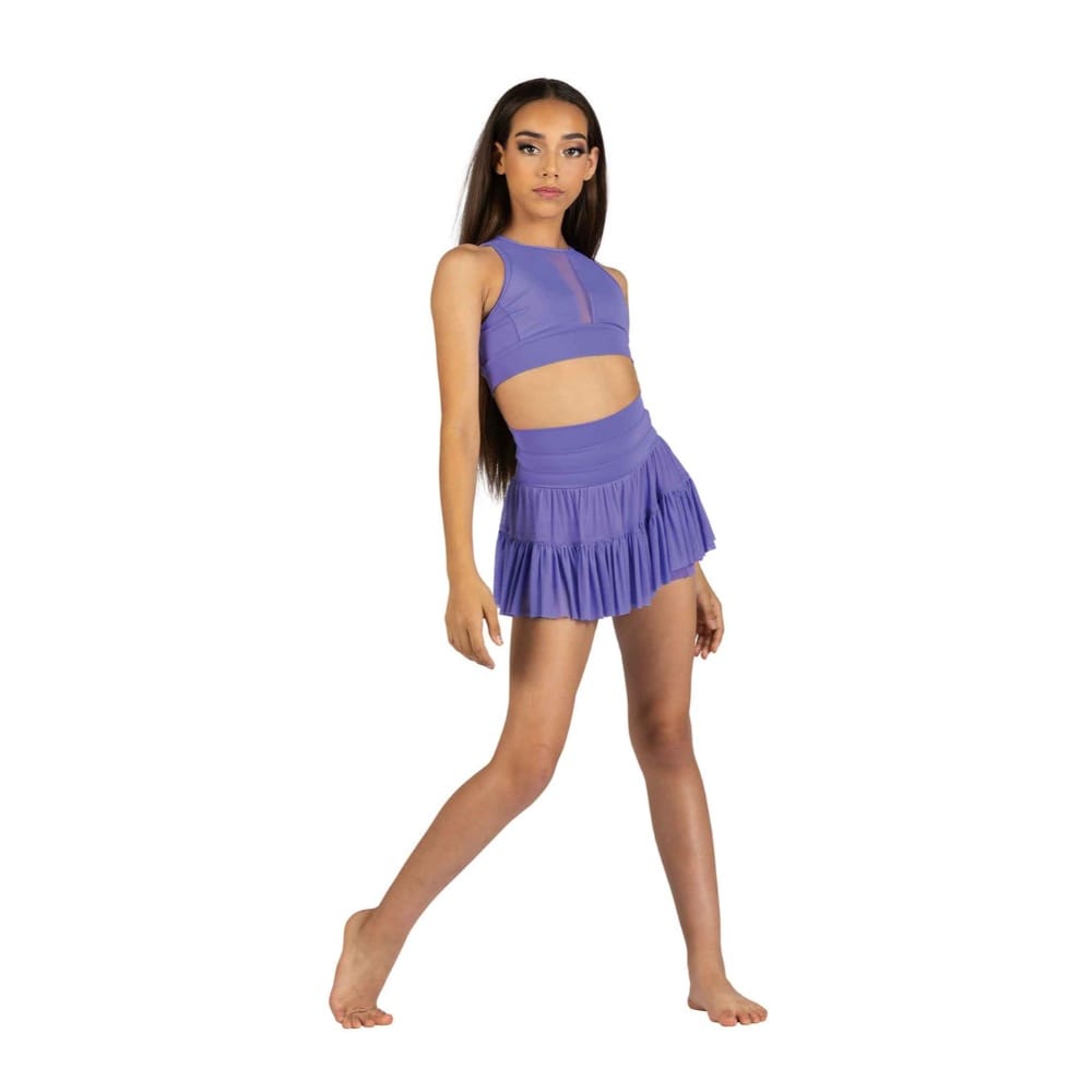 Danshuz 25402C Lavender Ryder Mesh Skort - Girls By Danshuz Canada -
