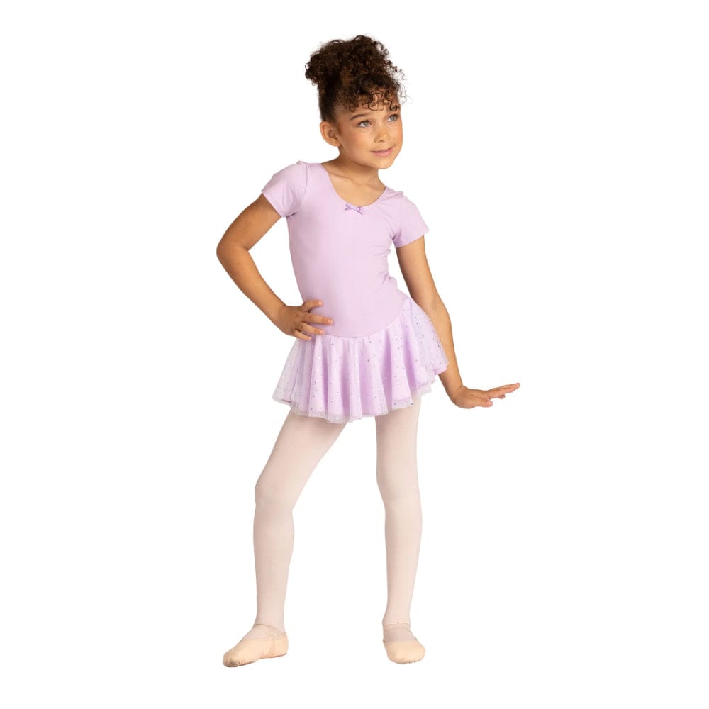 Danshuz 293 Holo Skirted Short Sleeve Ballet Dress - Girls By Danshuz Canada - 4 - 6 / Lavender