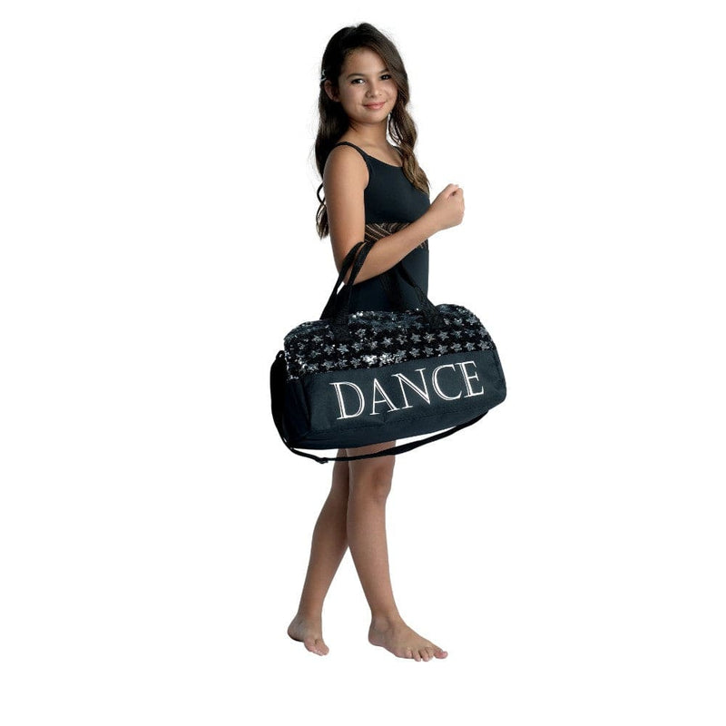 Danshuz B20521 Dance Sequin Stars Duffel - Black/Silver By Danshuz Canada -