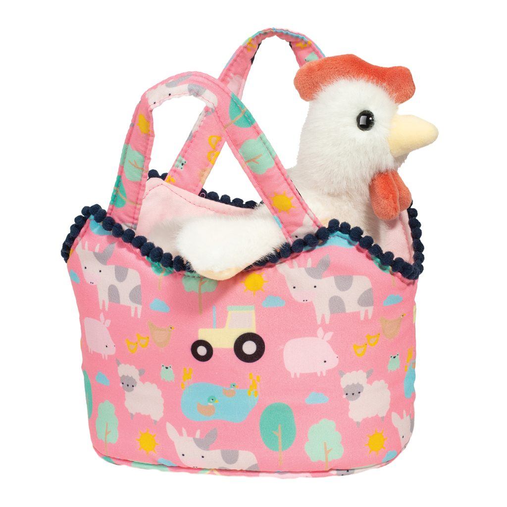 Douglas 2156 Farm Friends Sassy Sak with White Hen By Douglas Canada -