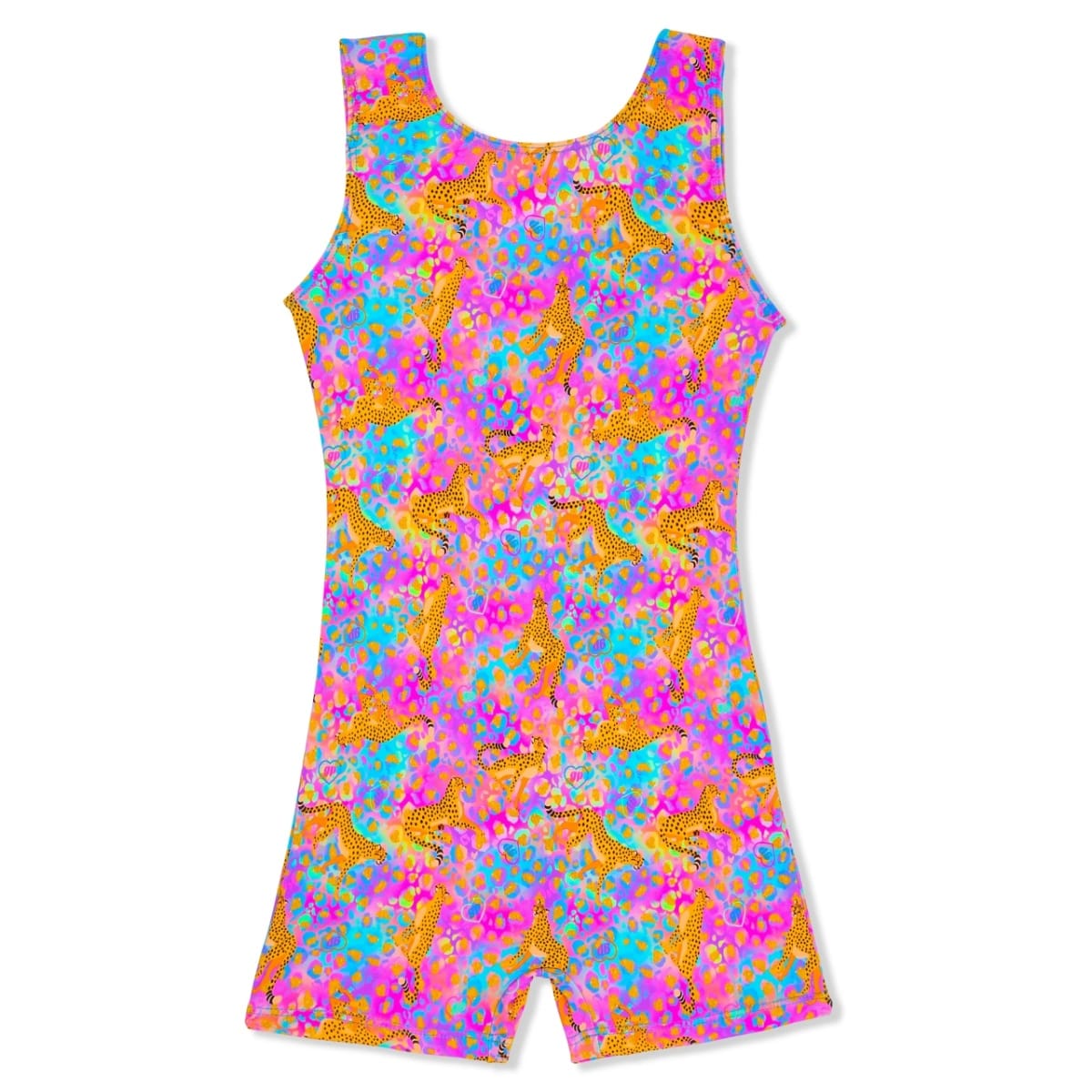 Girl Power Cheetah Gymnastics Biketard - Girls By Girl Power Canada -