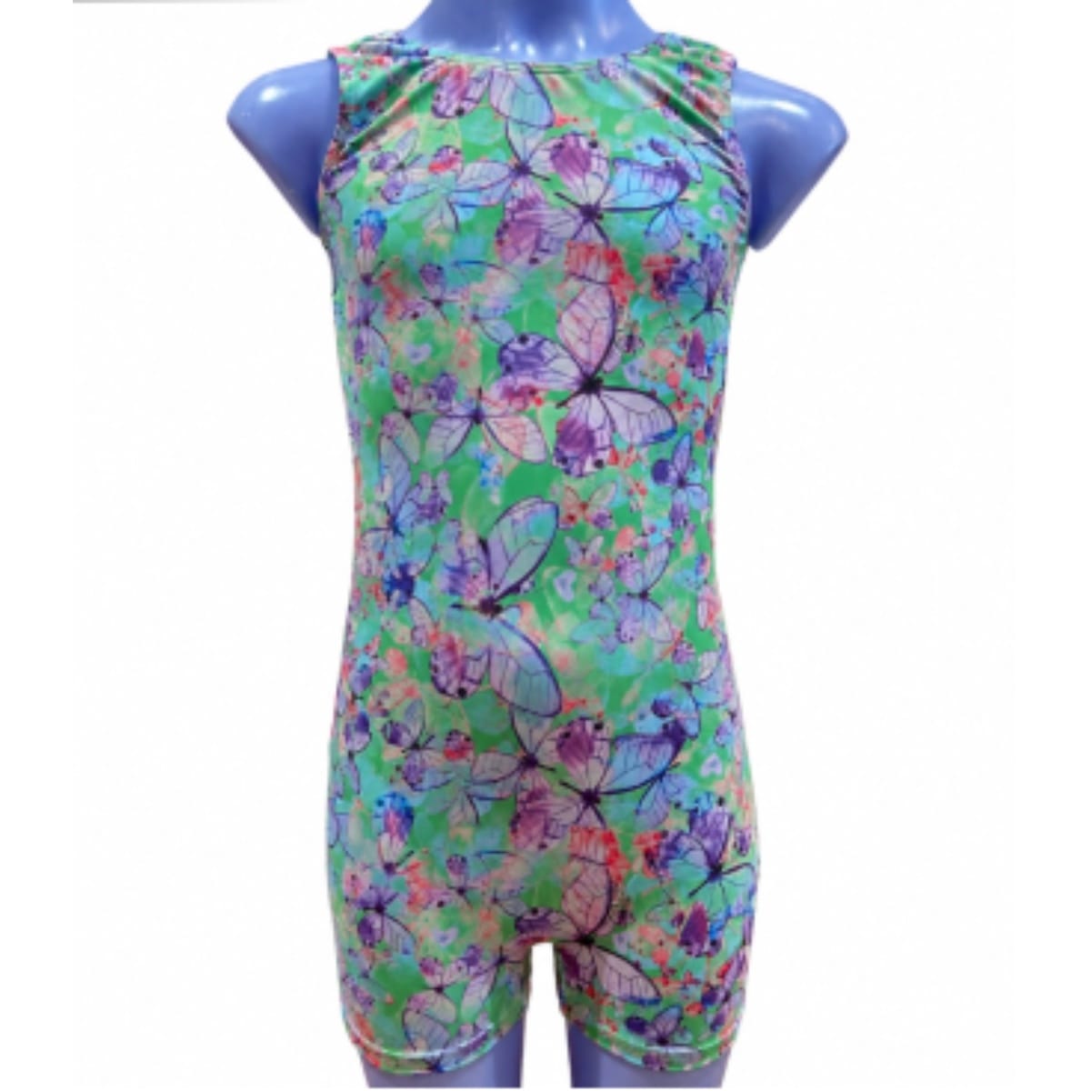 Girl Power Sport Butterfly Camo Gymnastics Biketard - Girls