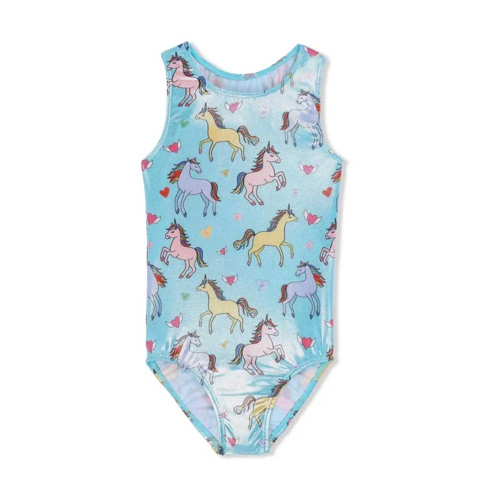 Girl Power 107 Unicorn Hearts Shimmer Gymnastics Leotard By Girl Power Canada -