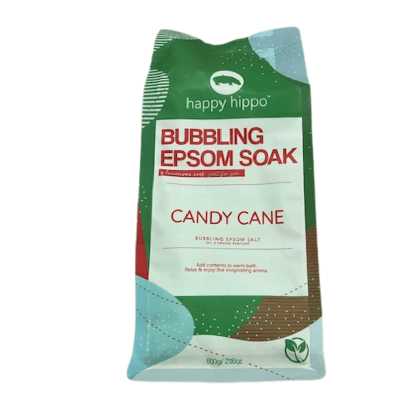 Happy Hippo Pure Epsom Relax Soak - Candy Cane (600g Package) By Happy Hippo Canada -