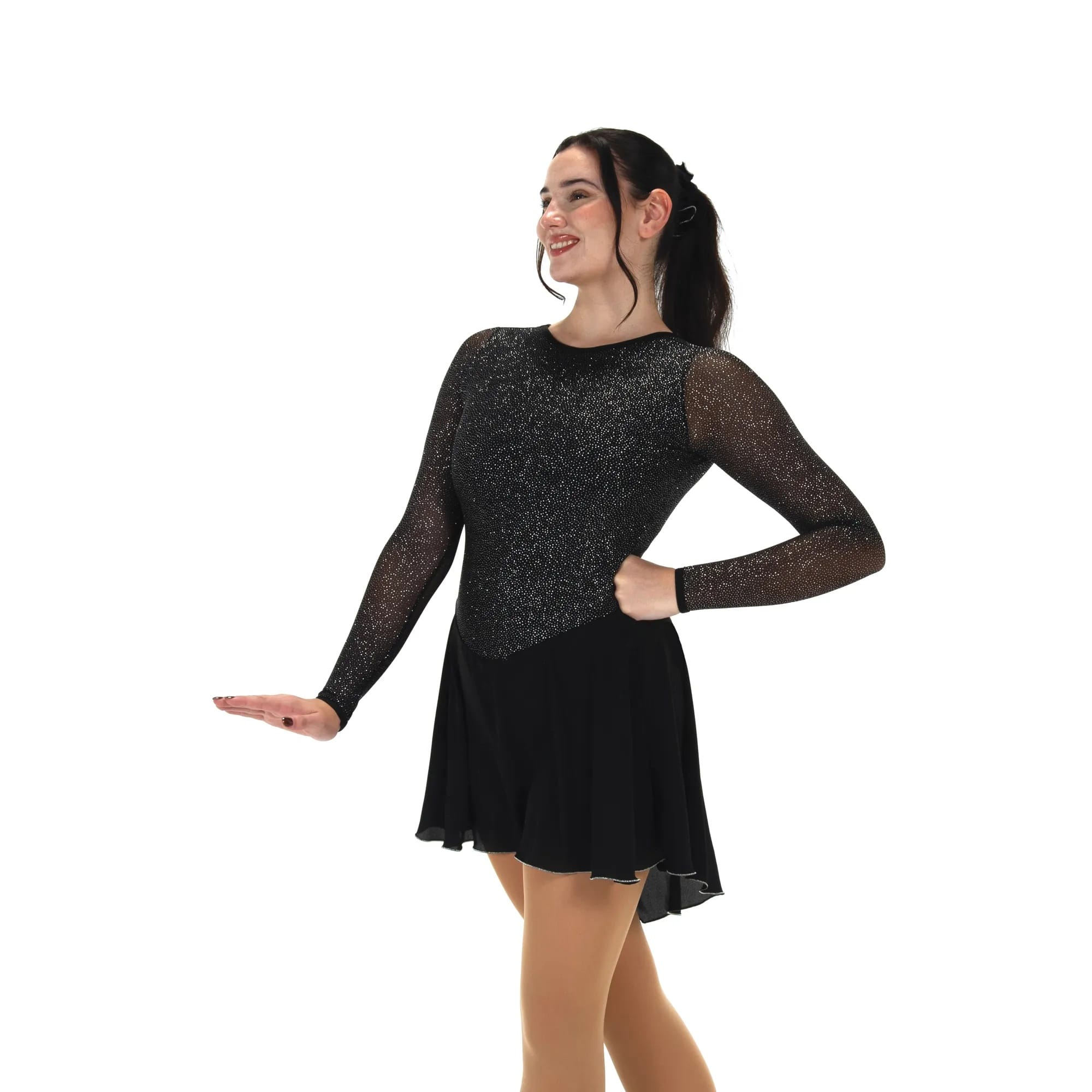 Jerry's 569 Black Star Silver Dust Figure Skating Dress - Women By Jerry's Canada -