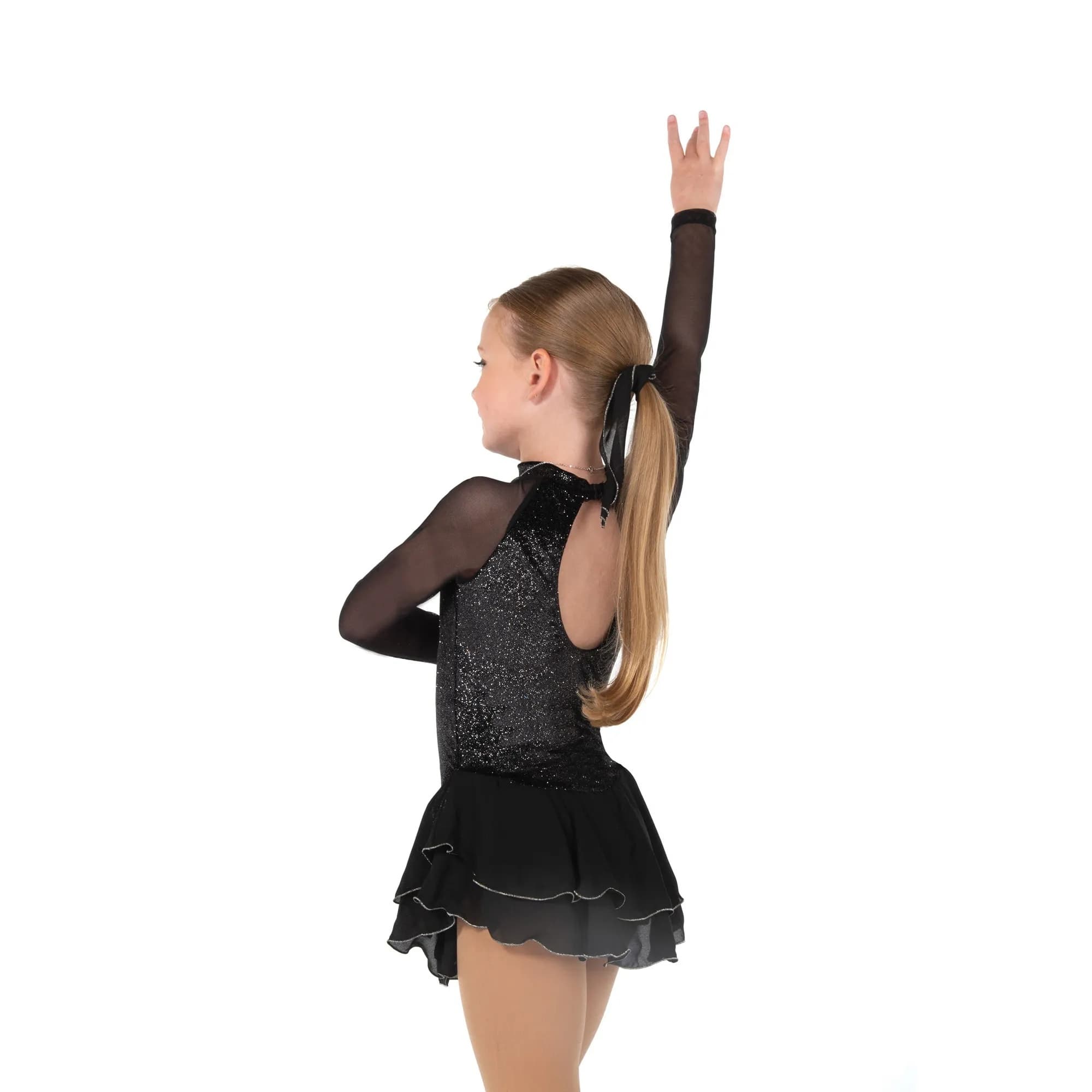 Jerry's 645 Black Shimmer Figure Skating Dress - Girls By Jerry's Canada - 12-14 / Black
