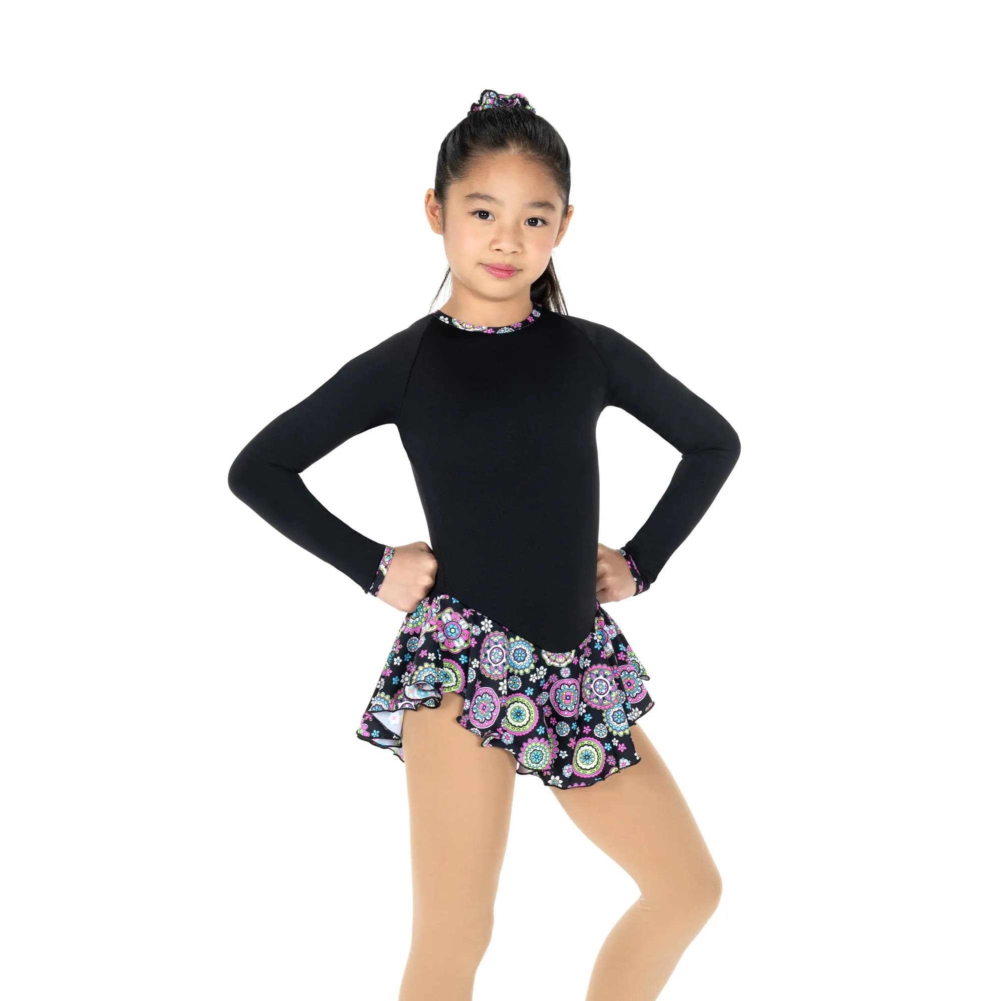 Jerry's 691 Black Medallion Happy Fleece Figure Skating Dress - Girls By Jerry's Canada -