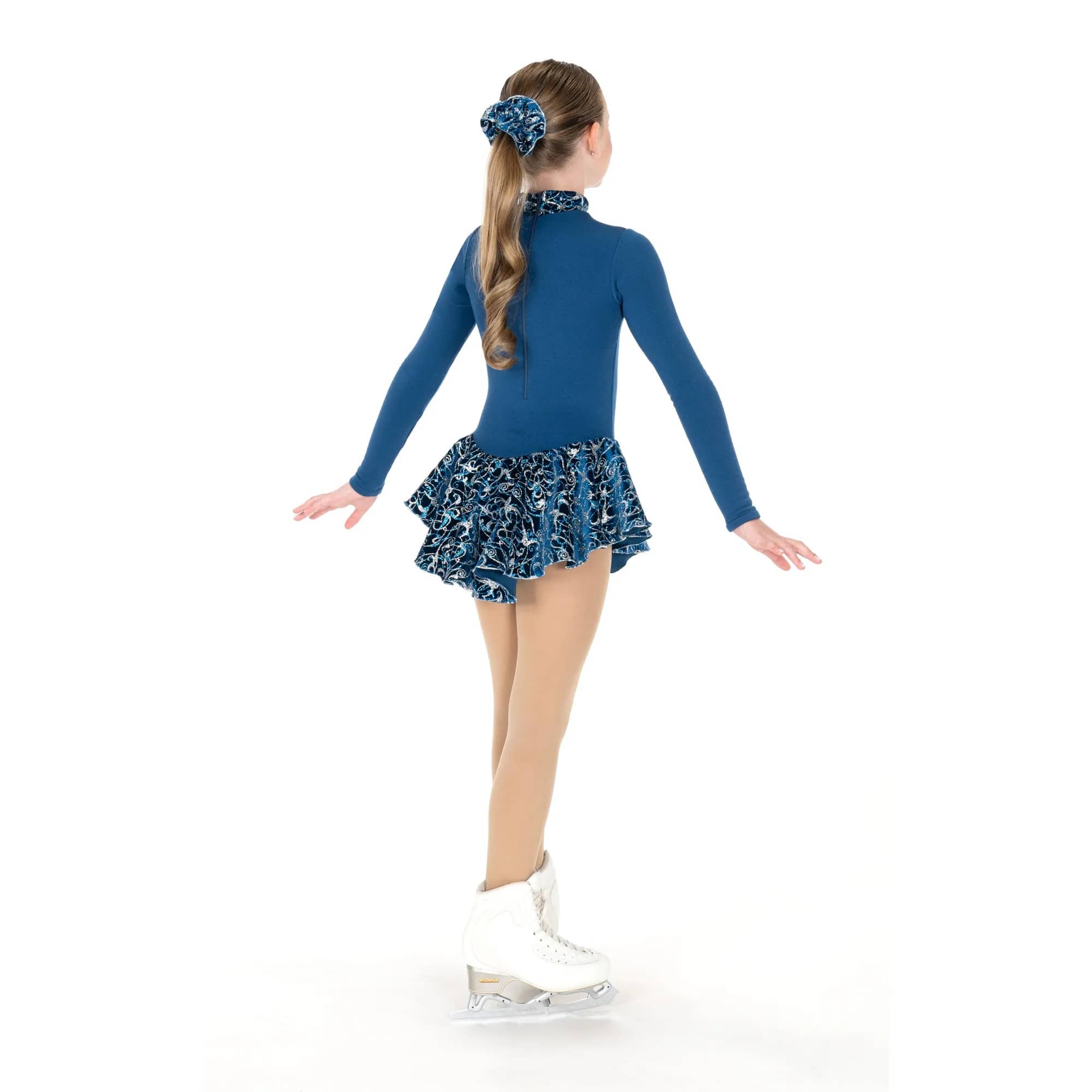 Jerry's 696 Ocean Teal Fancy Fleece Figure Skating Dress - Girls By Jerry's Canada -