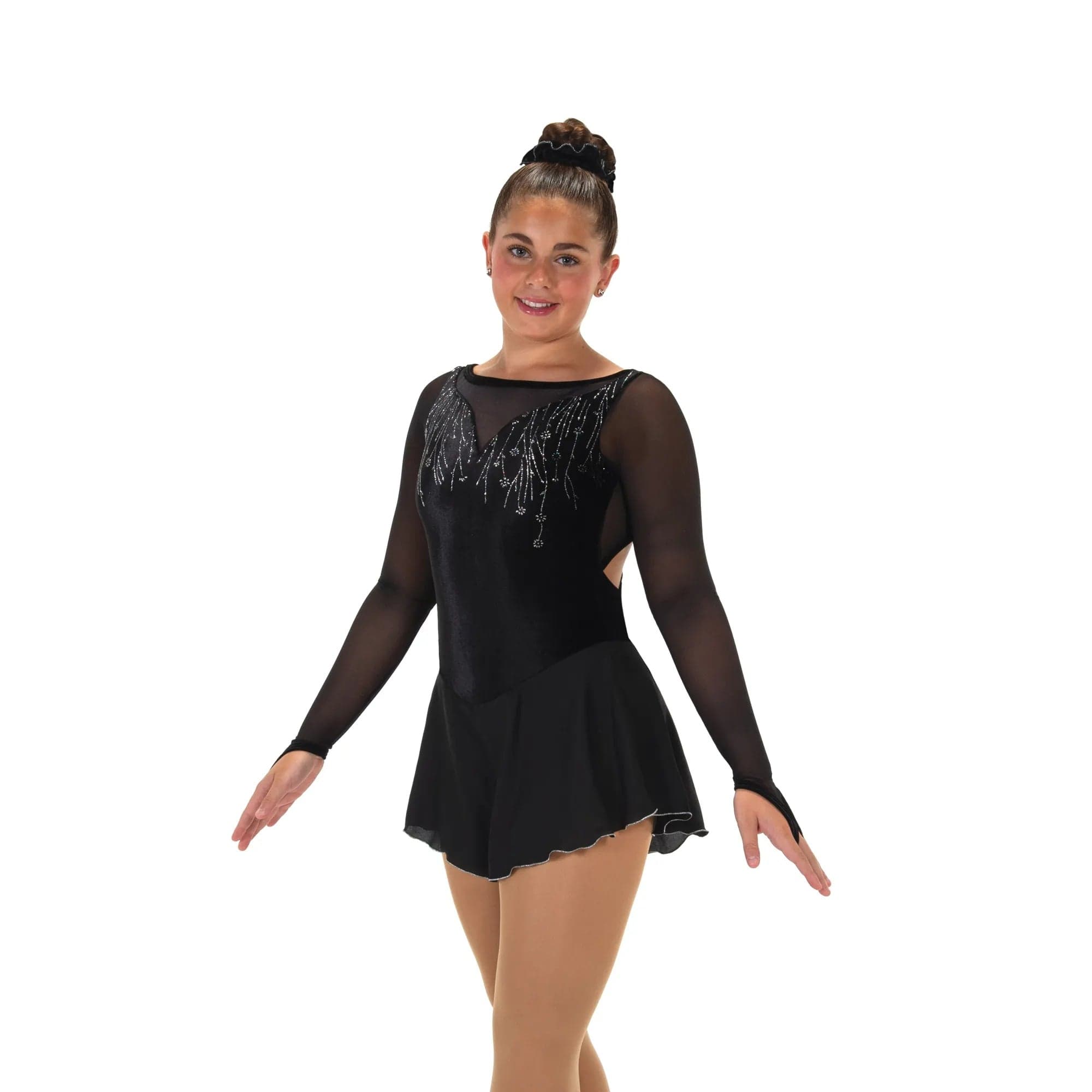 Jerry's 523 Slightly Silver Figure Skating Dress Black - Youth By Jerry's Canada - 12-14
