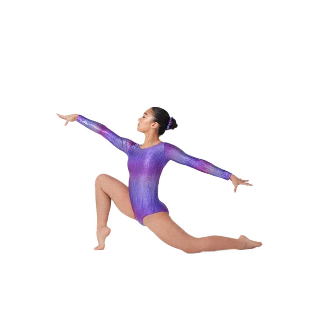 Mondor 7818 Purple Rainbow Long Sleeve Gymnastics Leotard - Child By Mondor Canada -