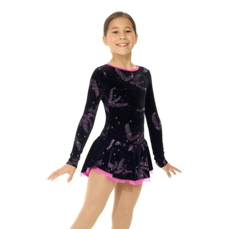 Mondor 12934 Glitter Velvet Dress - Child By Mondor Canada - Child 10-12 / Pink Delphinium (D8)