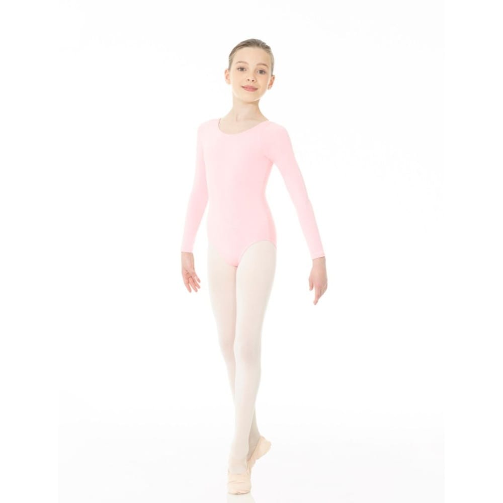 Mondor 26240 Cotton Long Sleeve Dance Leotard True Pink - Child By Mondor Canada - 2-4 / True Pink (01)