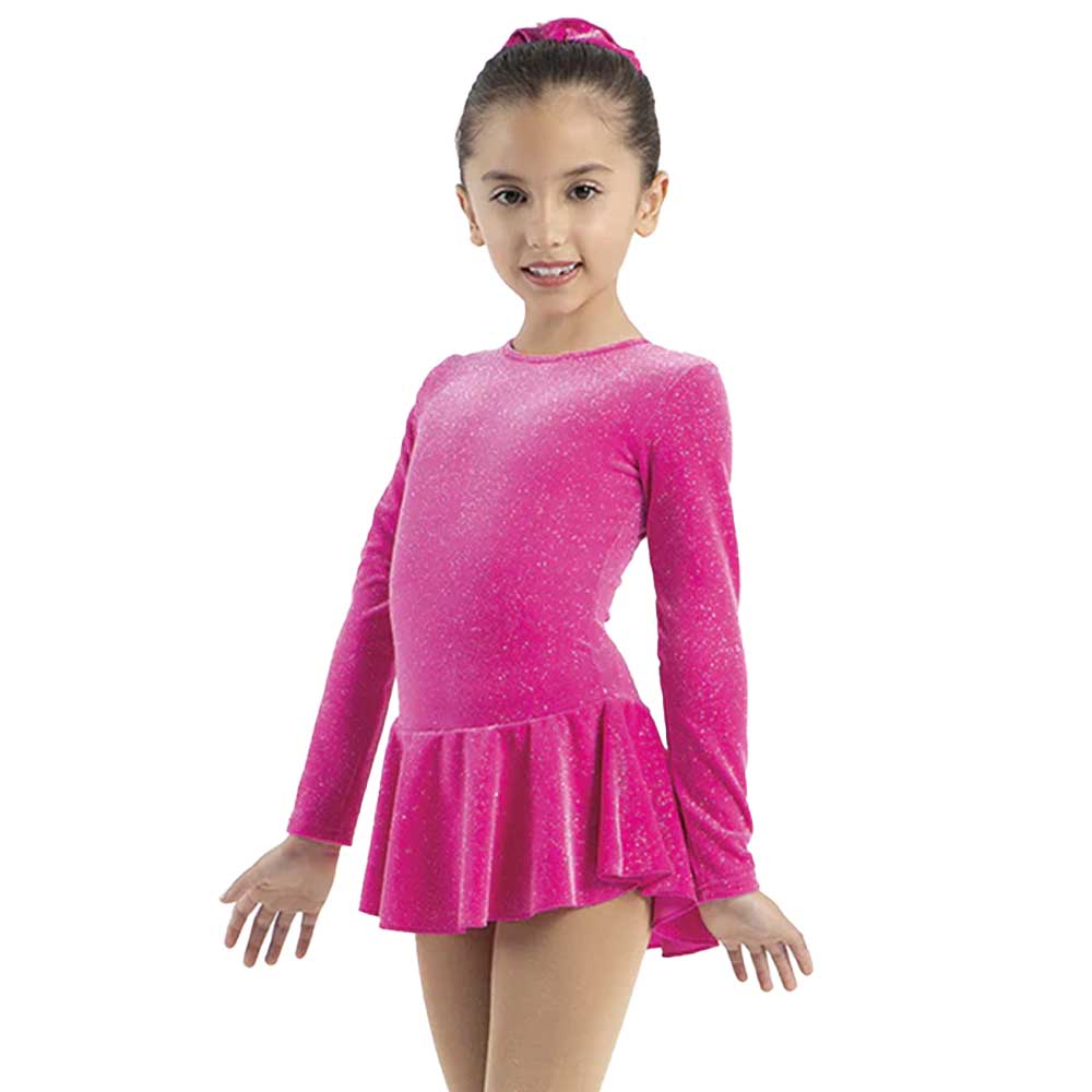 Mondor 2711 Neon Sparkle Skating Dress - Girls By Mondor Canada - 10-12 / ZL  Pink Glitter