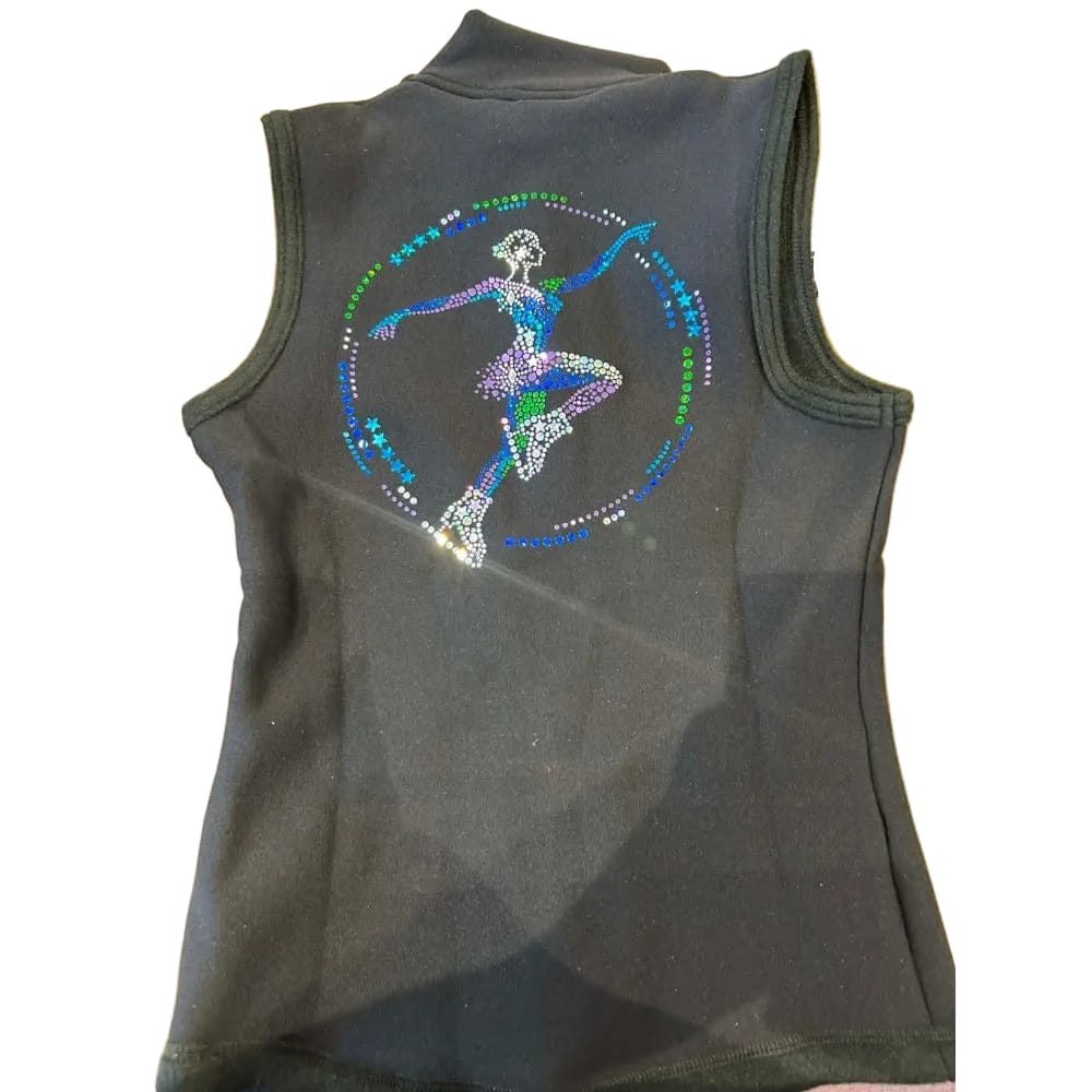 Mondor 24487 Polartec Sequin Figure Skating Vest - Girls By Mondor Canada - 8-10 / 8E  Skater in Circle