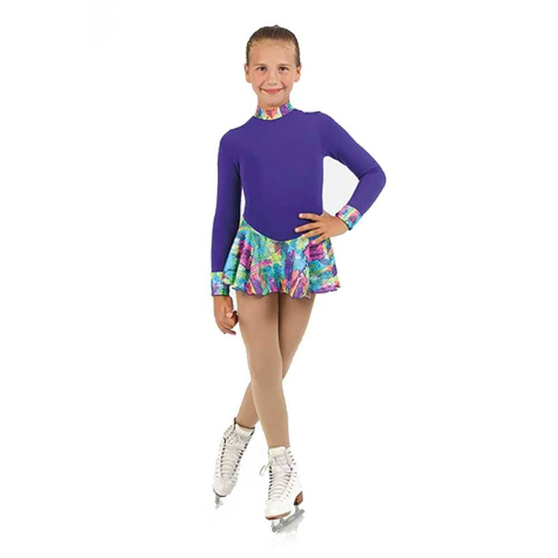 Mondor 4413 High Collar Polartec Figure Skating Dress - Child By Mondor Canada -