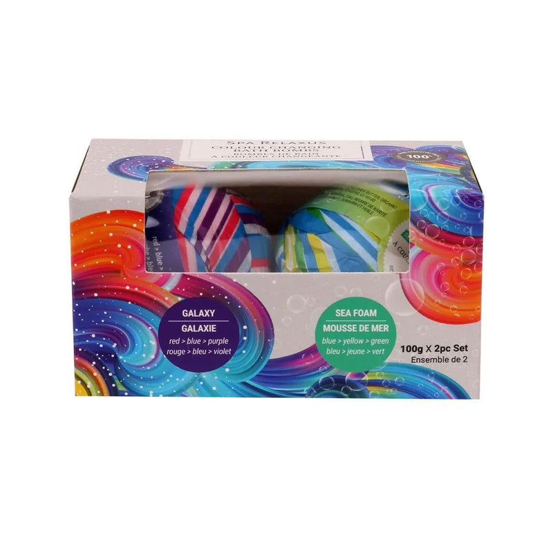 Relaxus Colour Changing Bath Bombs - Set of 2 By Happy Hippo Canada -