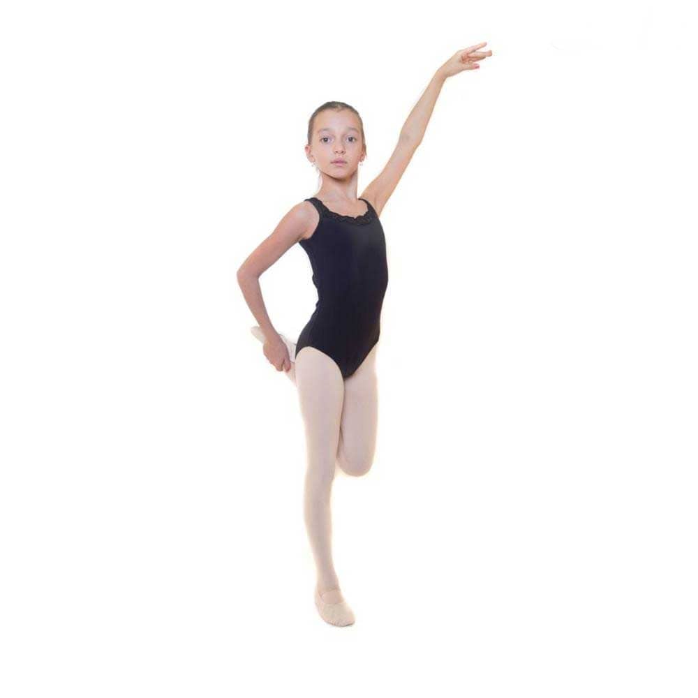 Sansha Cipriana Leotard with Lace - Child By Sansha Canada - D   Age 8 / Black