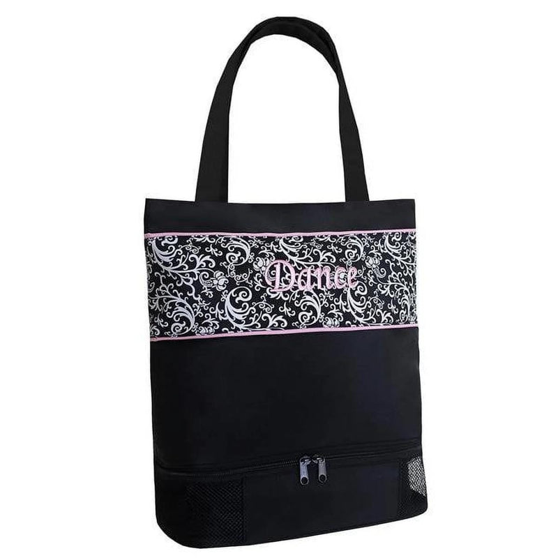 Sassi Designs DSK-02 Black Damask Tote Bag By Sassi Designs Canada -