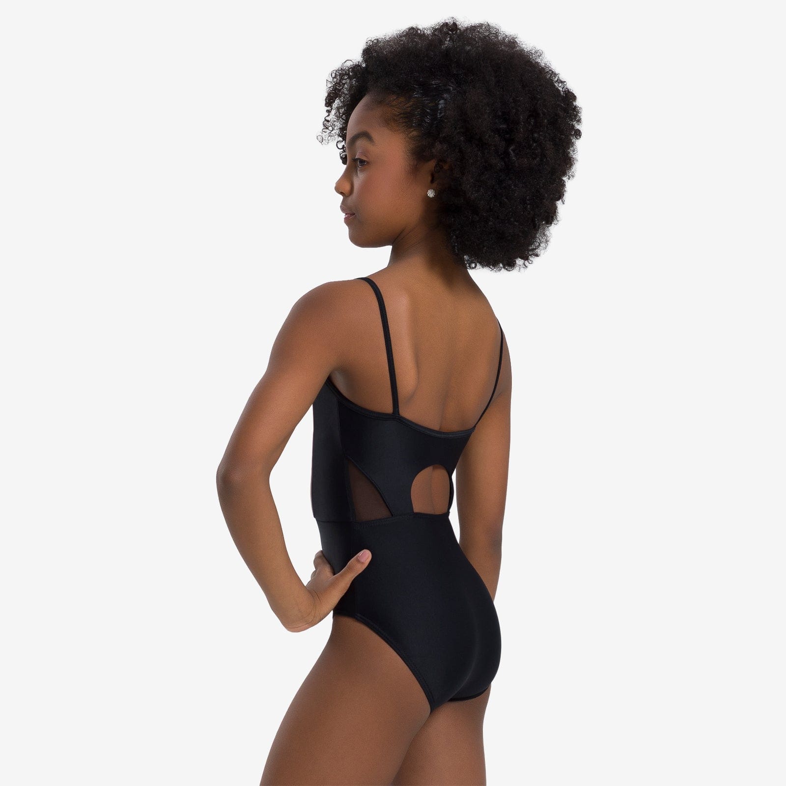So Danca BY107C Spaghetti Strap Leotard with Mesh Panel - Girls By So Danca Canada -