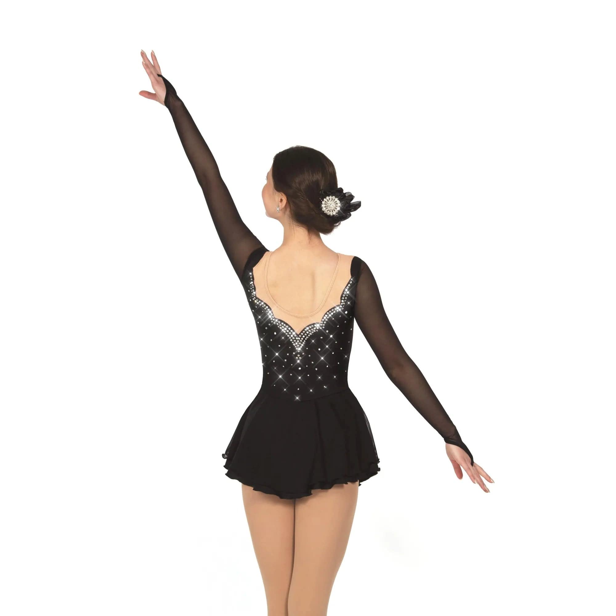 Solitaire Skatewear F22014R Scalloped Figure Skating Dress Crystals - Adult By Solitaire Skatewear Canada -
