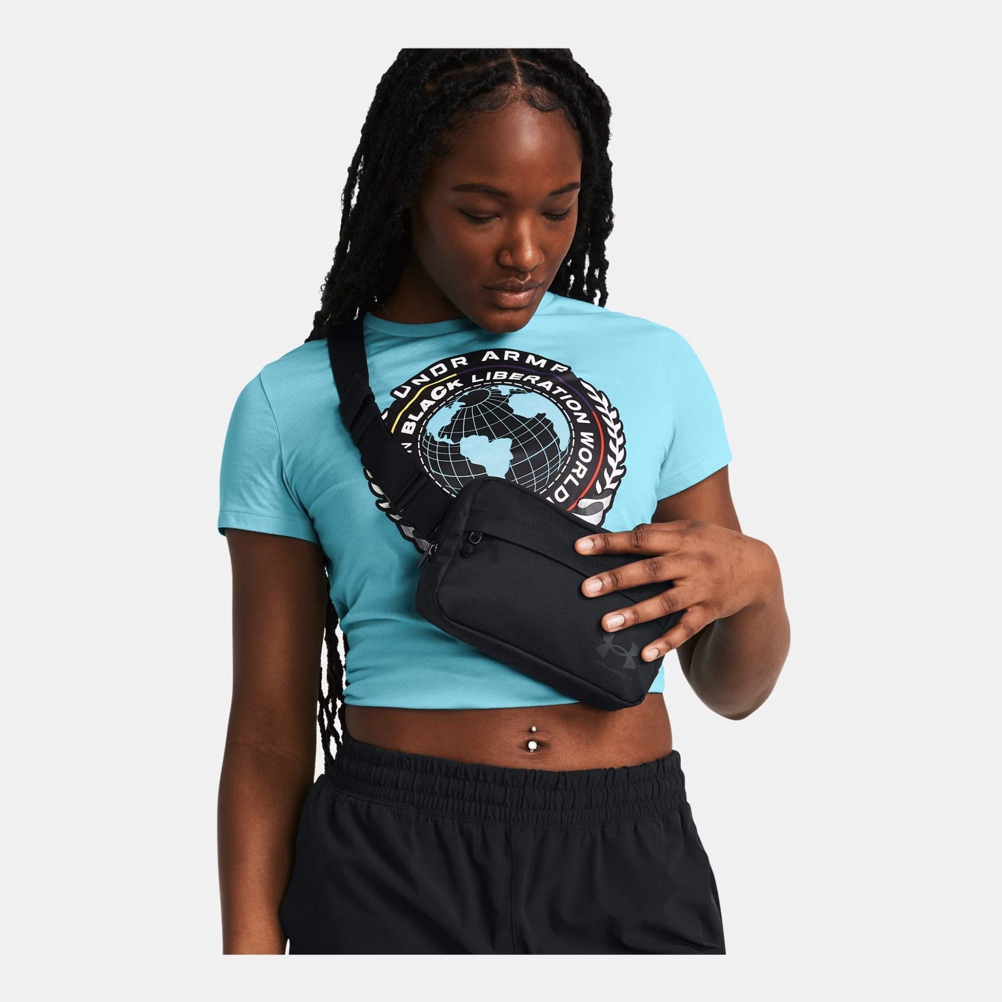 UA Essential 1378418 Waist Bag Crossbody - Black By UA Canada -
