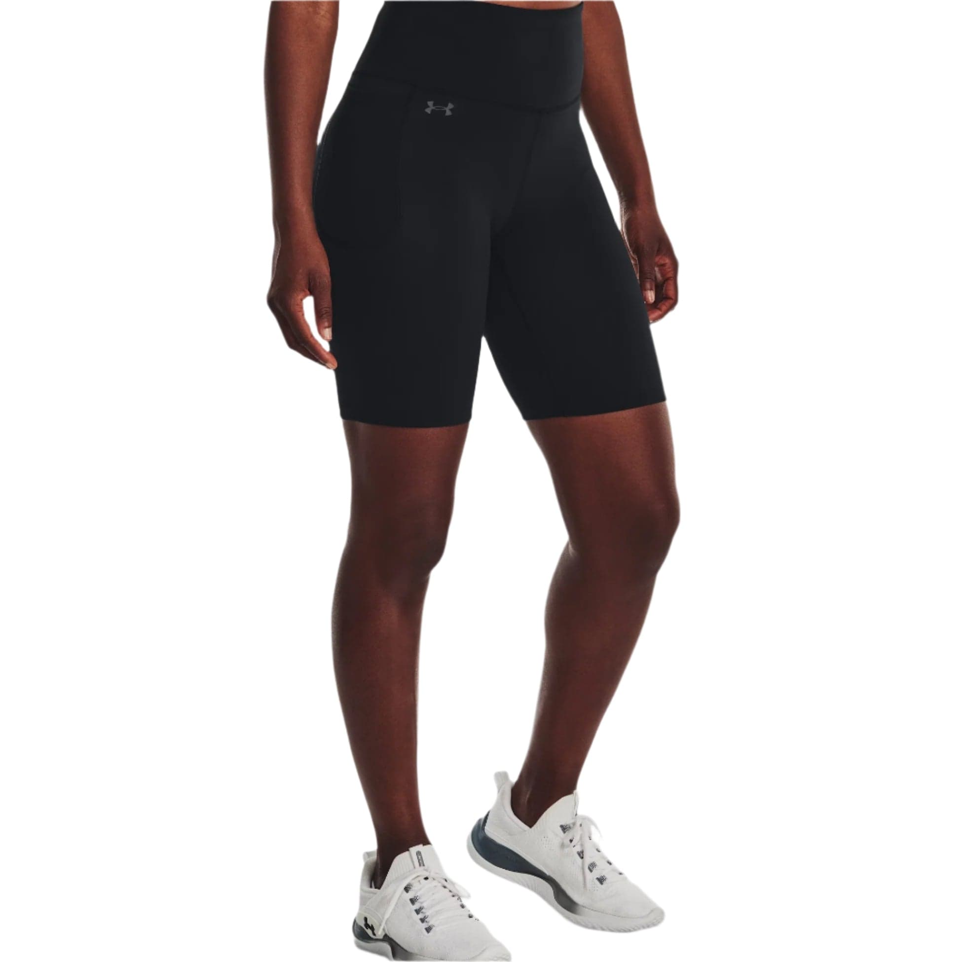 UA Motion 1377088 Women's 8" Bike Shorts - Black/Jet Gray By UA Canada -