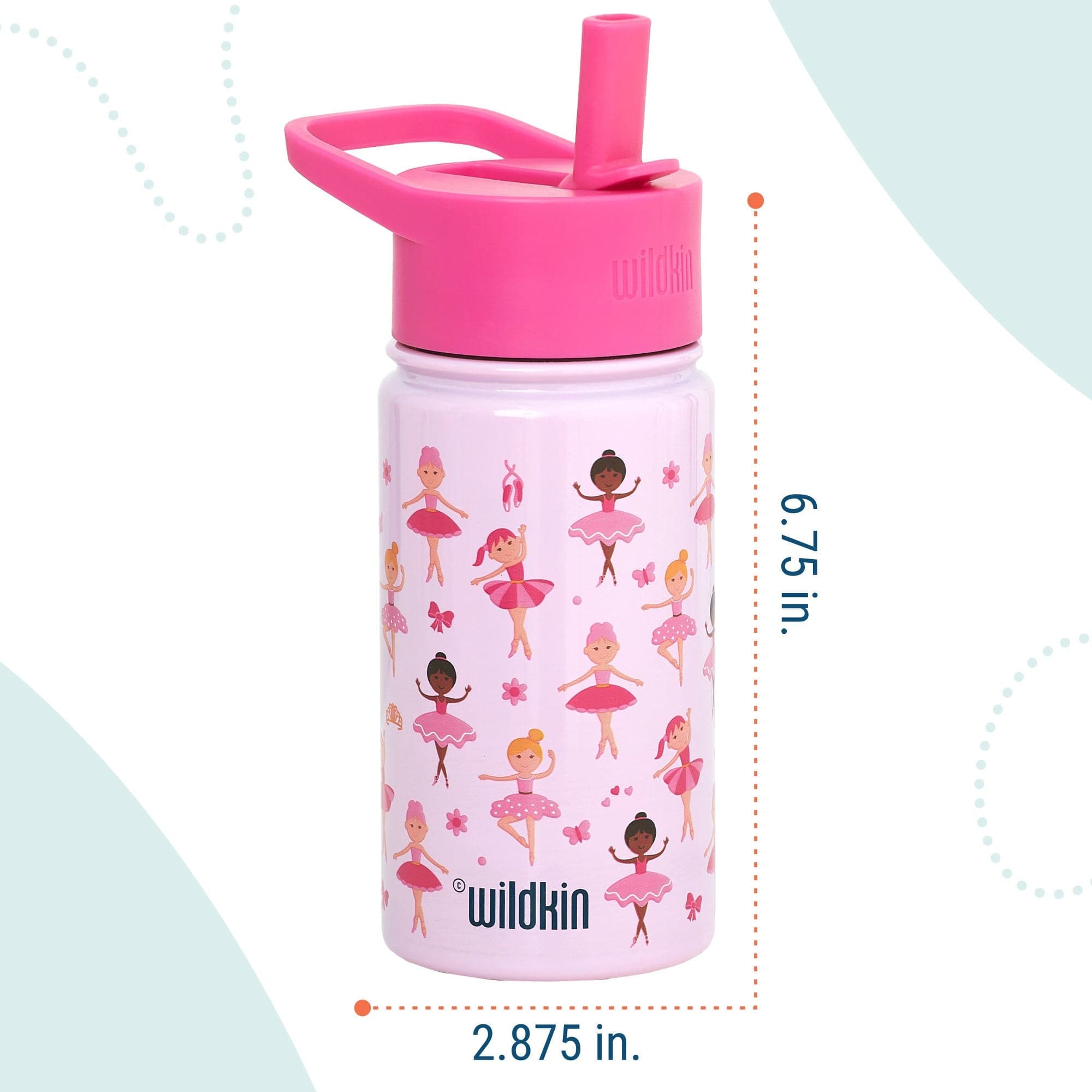 Wildkin Ballerina 14 oz Steel Water Bottle By Wildkin Canada -