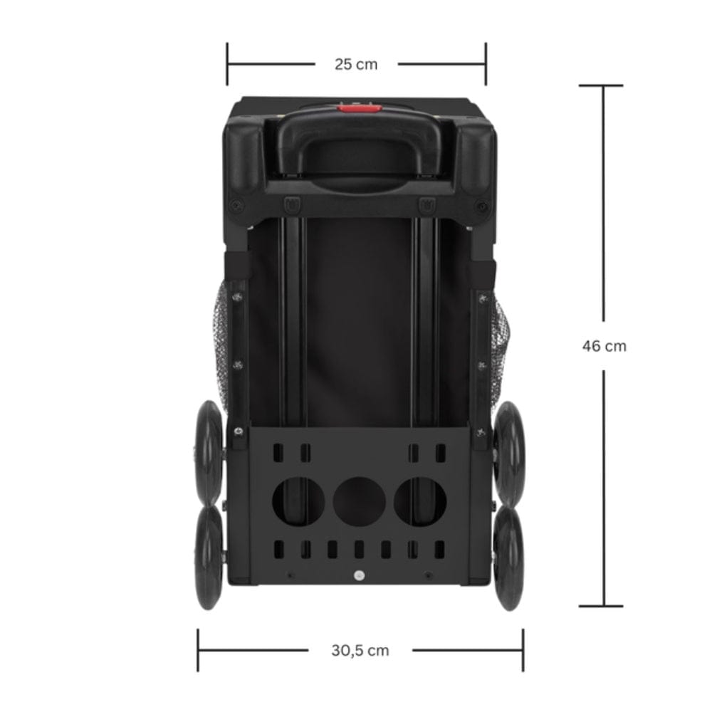 Measurements of the black ZUCA frame.