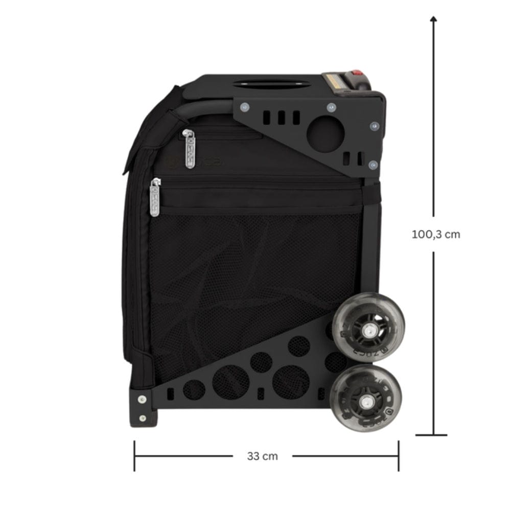Side view of the black ZUCA Skating frame.