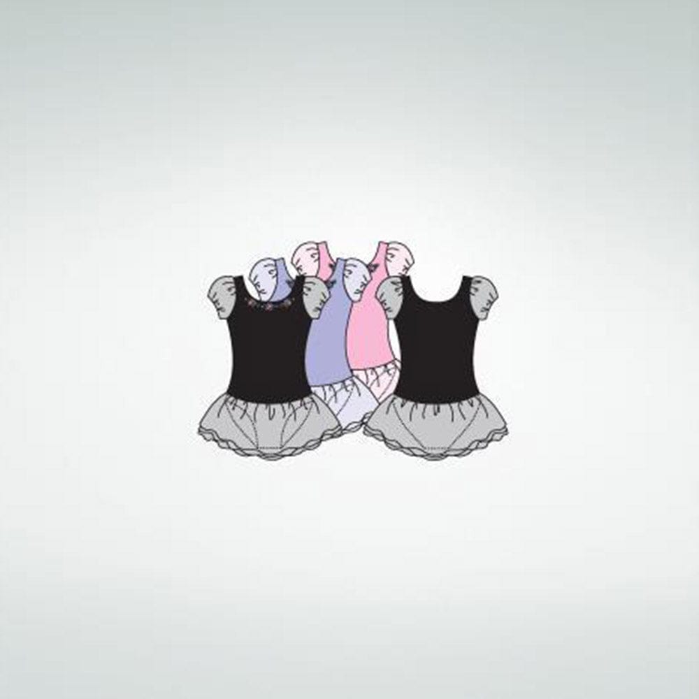 Body Wrappers Short Sleeve Flower Dance Dress with Tutu 158 By BODYWRAPPERS Canada -