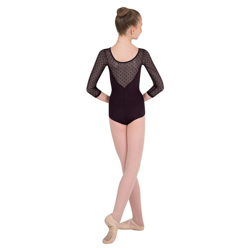 Body Wrappers Dotted 3/4 Sleeve Dance Leotard Adult P1042 By BODYWRAPPERS Canada - Ad. Large / Black