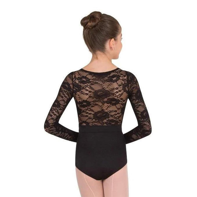 Body Wrappers Long Sleeve Lace Dance Leotard Child P1081 By BODYWRAPPERS Canada -
