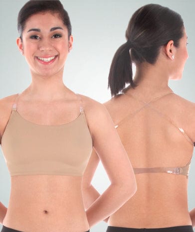body wrappers 274 womens' under wraps padded convertible halter/tank bra  (xs, nude) 
