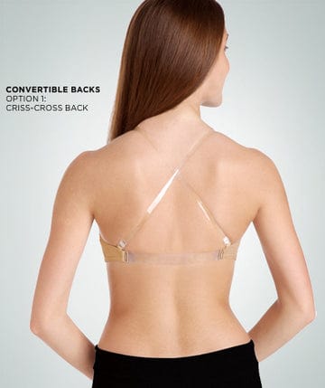 Women'S Deep V-Neck Backless Bra With Transparent Shoulder Straps, Padded,  Back Extender, Suitable For Party, Wedding, Daily Wear