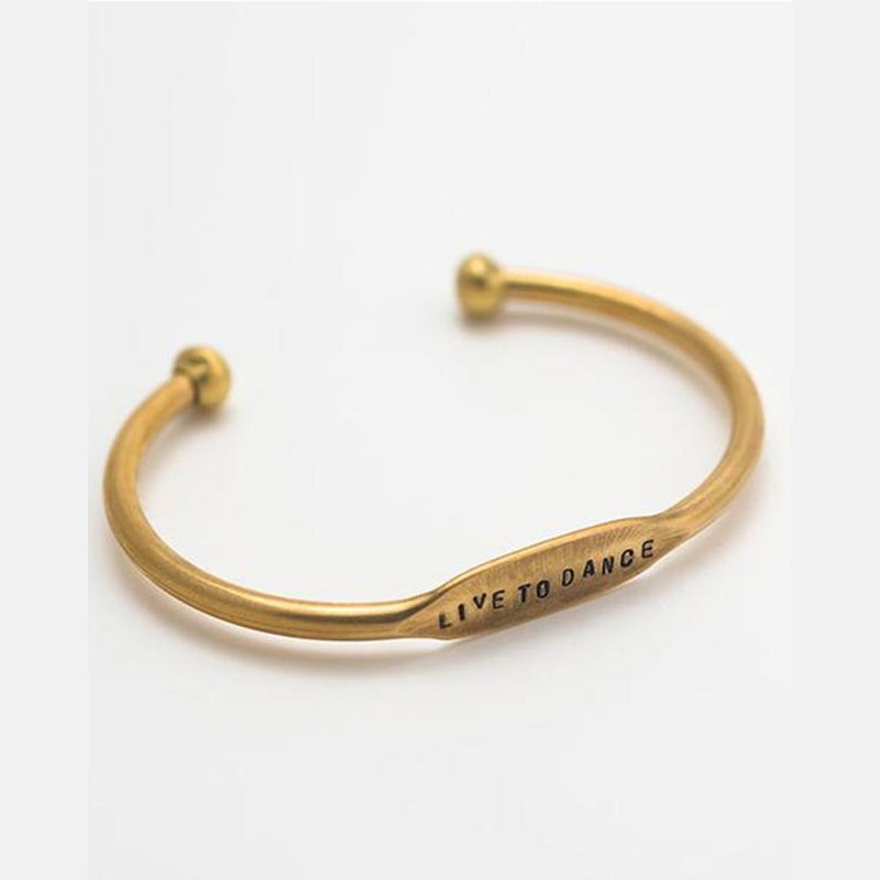 Covet Dance Live to Dance Bracelet - Raw Brass By Covet Dance Canada -