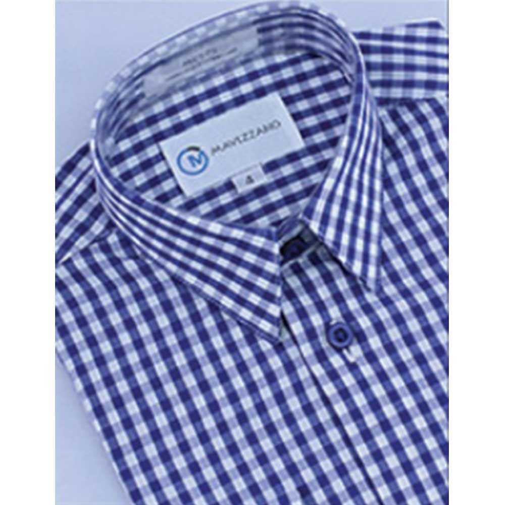 Mavezzano Boy's Blue & White Checked Shirt By Jolene Canada Canada -