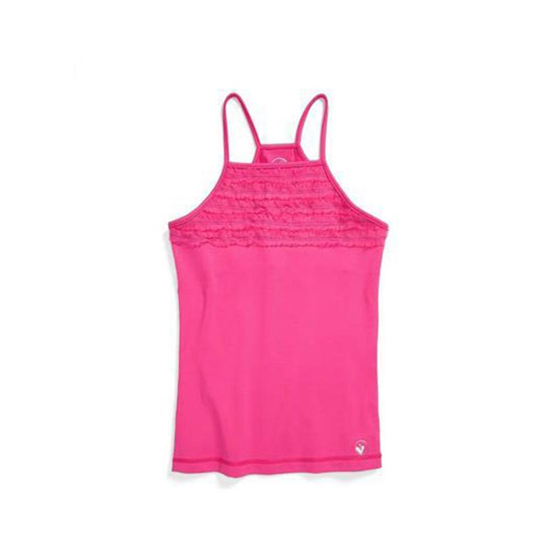 Limeapple 155 Ruffle Y Tank Top for Dancers - Kids Sizes By Limeapple Canada - 6 / Fuschia