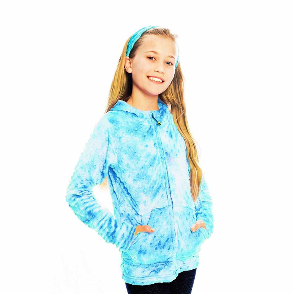 Limeapple Tiedy Cuddle Bubble Hoodie - Kids By Limeapple Canada - 6 / Turquoise Tie Dye