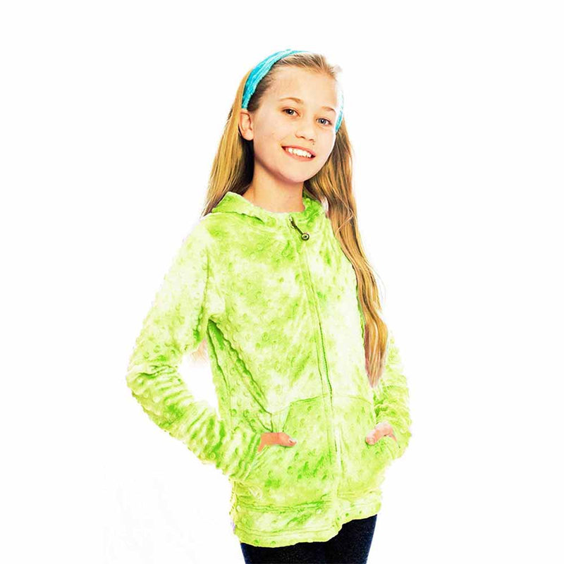 Limeapple Tiedy Cuddle Bubble Hoodie - Kids By Limeapple Canada - 6 / Lime Green