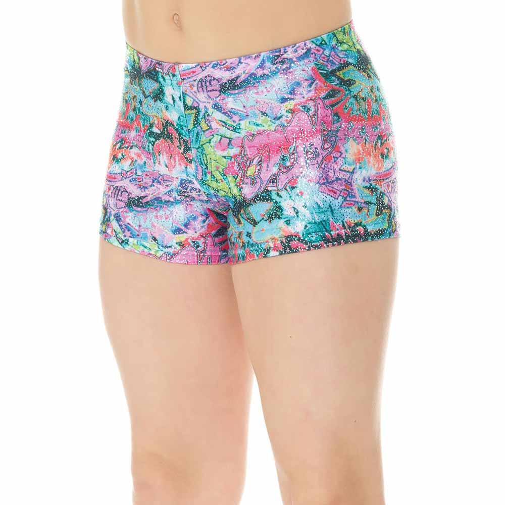 Mondor 27825 Metallic Gymnastics Shorts | Kids By Mondor Canada - 6X-7 / GX  Graffiti