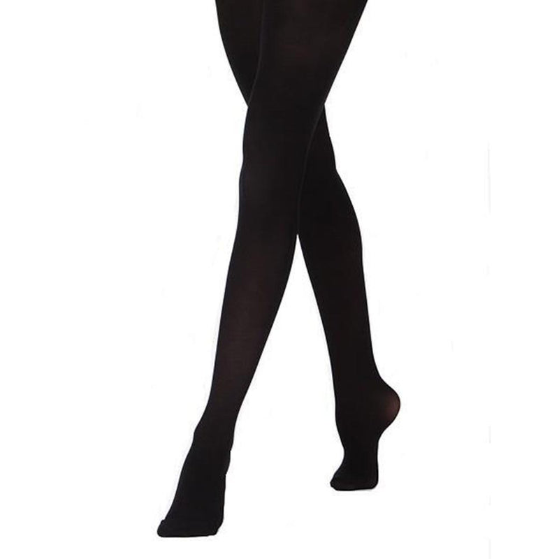 Wear Moi black footless dance tights for girls - Mademoiselle Danse