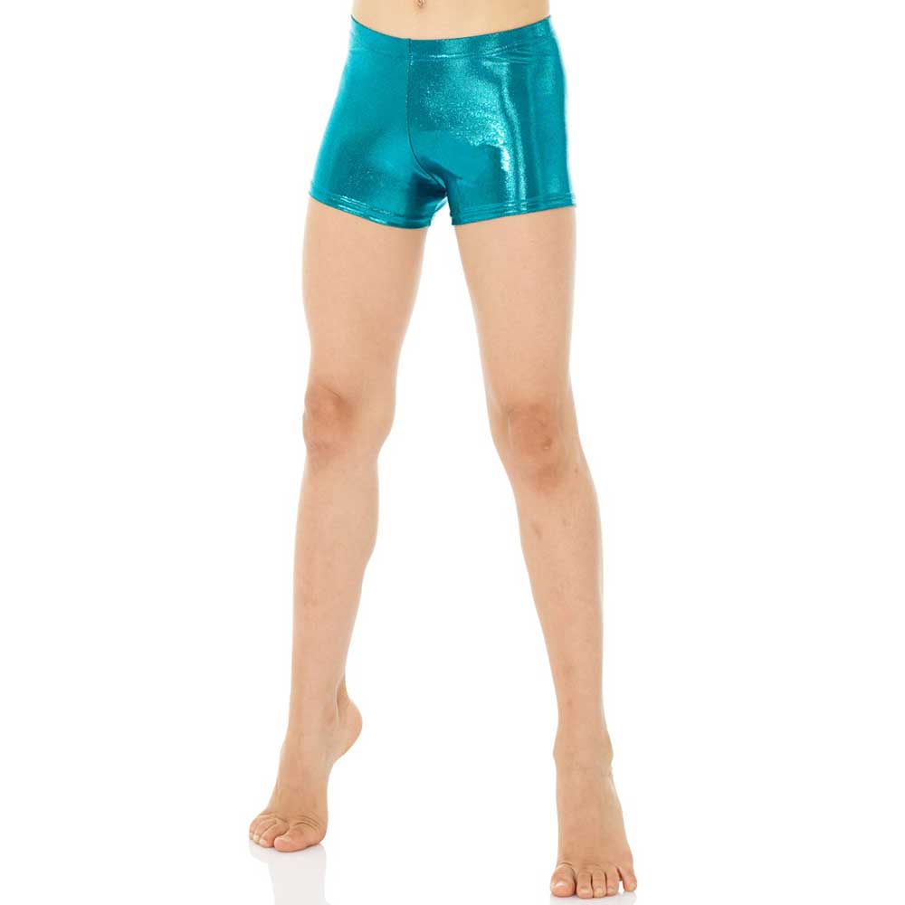 Mondor 7895 Metallic Gymnastic Shorts - ADULT By Mondor Canada - Small / Topaz