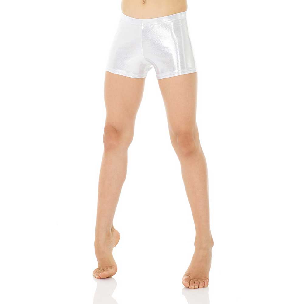 Mondor 7895 Metallic Gymnastic Shorts - ADULT By Mondor Canada - Small / Silver-09