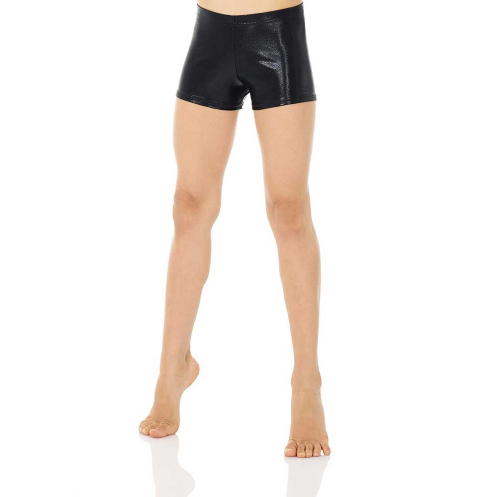 Mondor 7895 Metallic Gymnastics Short - Kids By Mondor Canada - 8-10 / True Black