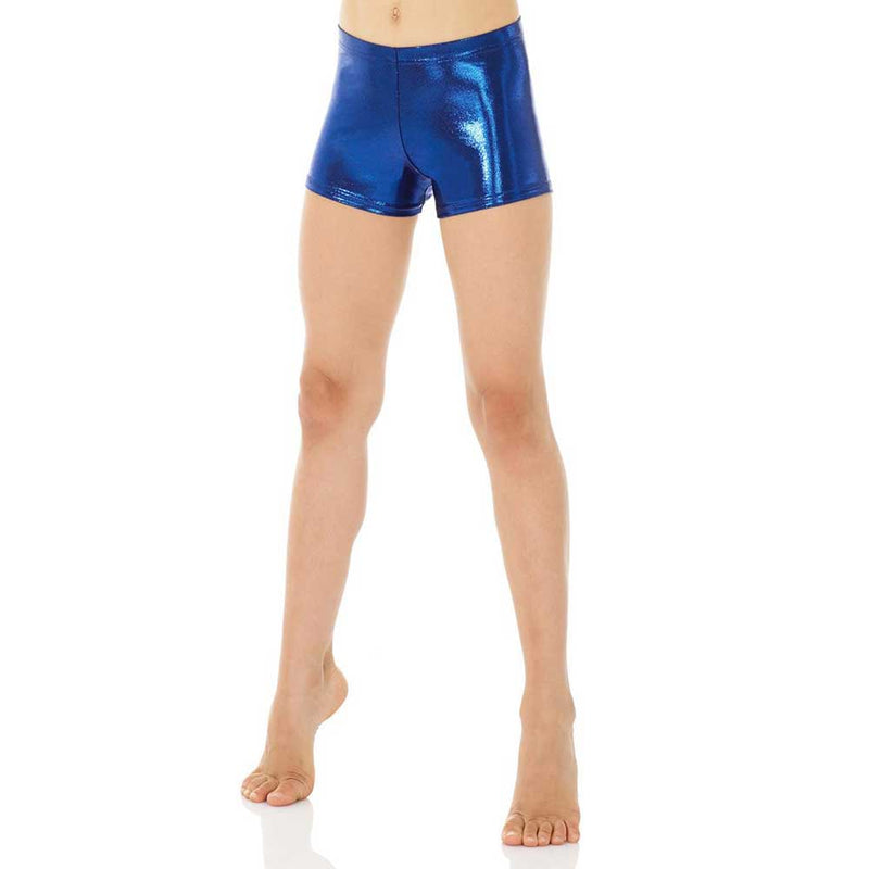 Mondor 7895 Metallic Gymnastics Short - Kids By Mondor Canada - 6X-7 / Lolite Blue