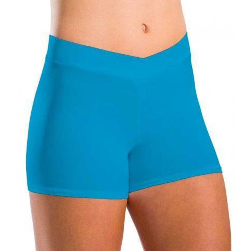 Motionwear 7113-B V-Waist Shorts - ADULT By Motionwear Inc. Canada - Adult Petite / Turquoise