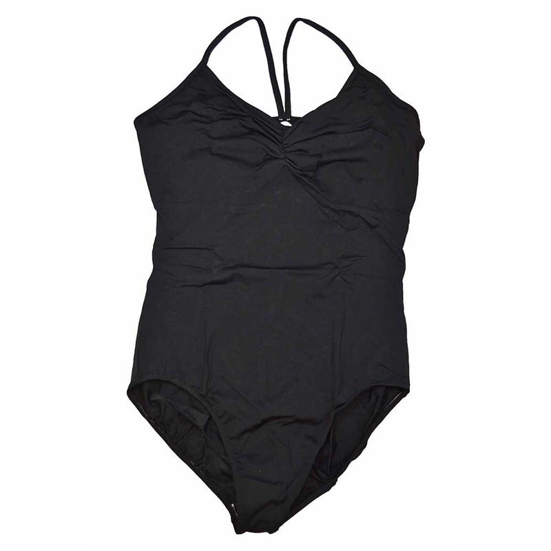So Danca 253 Camisole Leotard with Keyhole Back and Ruched Front - Adult By So Danca Canada - P / Black